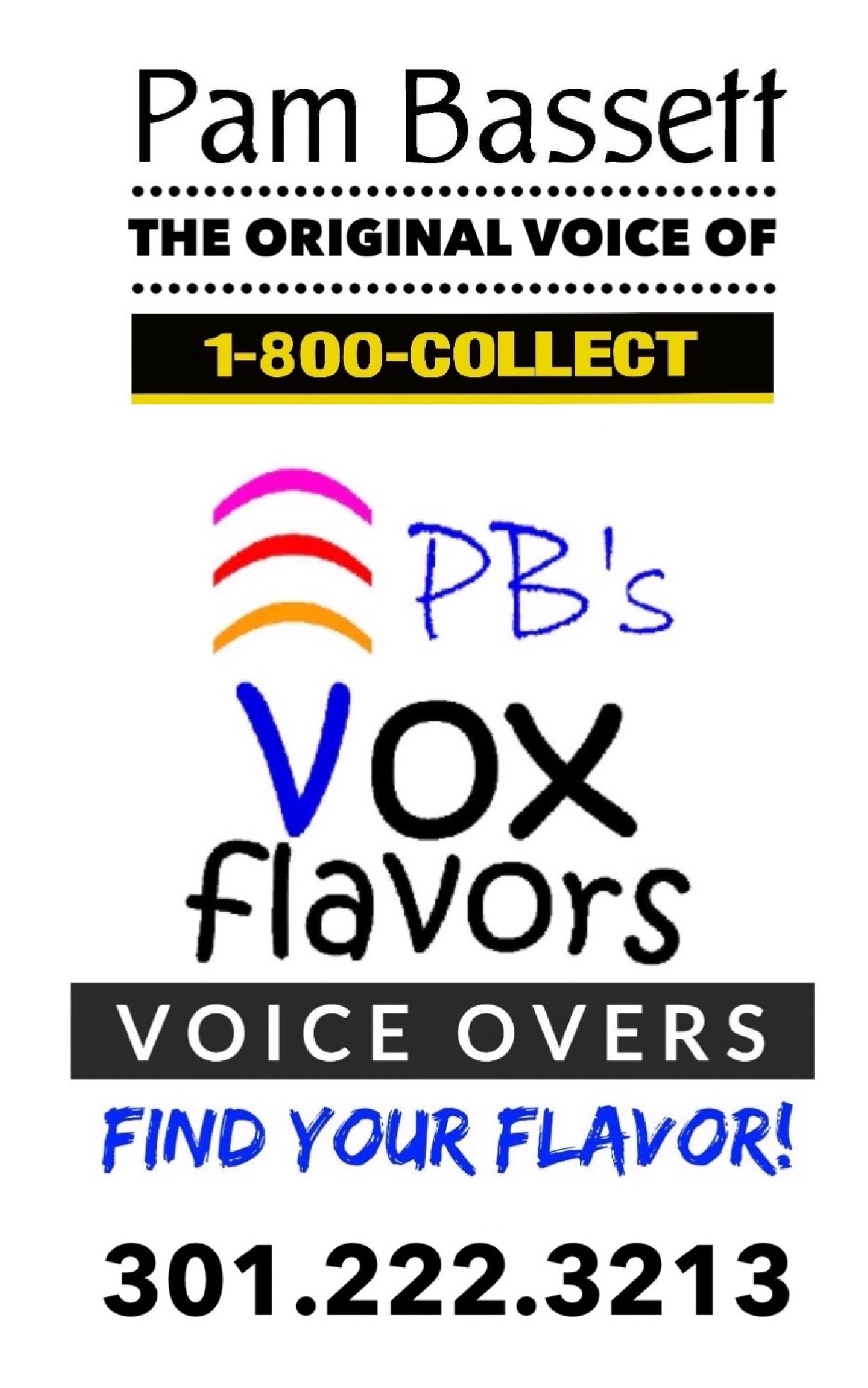 CONTACT Pam Bassett - The ORIGINAL Voice of 1-800-COLLECT